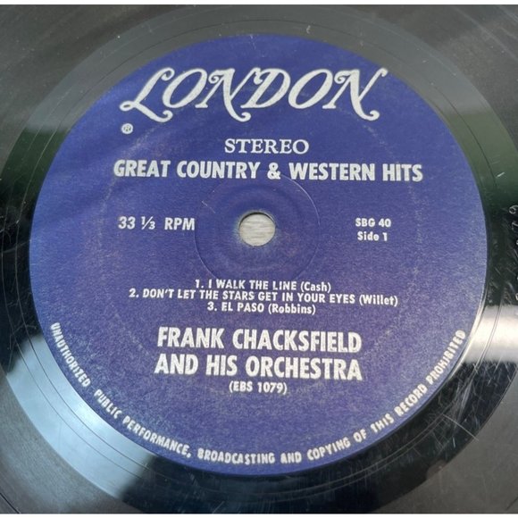 Frank Chacksfield Great Country & Western Hits Compact 33 Jukebox EP London SBG - Picture 2 of 6